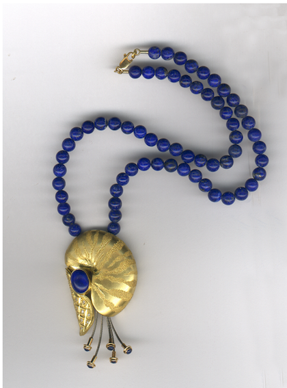 Lapis Nautilus necklace