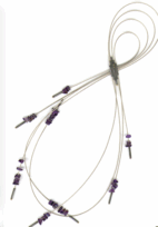 <em>Amethyst Octopussy - Seashore Collection,</em> body-piece, sterling silver, 18ct gold, amethyst 50 x 7 x 0.8cm, no 0654b.