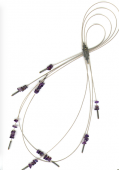 <em>Amethyst Octopussy - Seashore Collection,</em> body-piece, sterling silver, 18ct gold, amethyst 50 x 7 x 0.8cm, no 0654b.