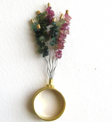 <em>Sea Anemone II - Seashore Collection,</em> 18ct gold, tourmaline, steel, 6.5 x 3.0 x 3.0cm, no 0678b.