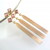 <em>The Heavenly Choir - Chor der Paradis - Homage to Klimt, </em>Brooch/pendant, 18ct multi coloured gold, tourmaline on stainless steel & 14ct gold neckring, 15 x 20 x 0.8cm, no 1020.