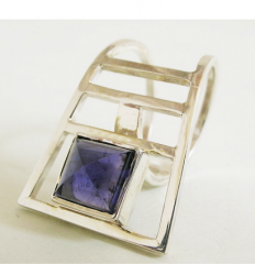 <em>Expectation - Homage to Klimt, </em>ring, sterling silver, iolite, size K1/2, no 1090c.